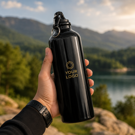 Stylish Black Stainless Steel Sipper Bottle