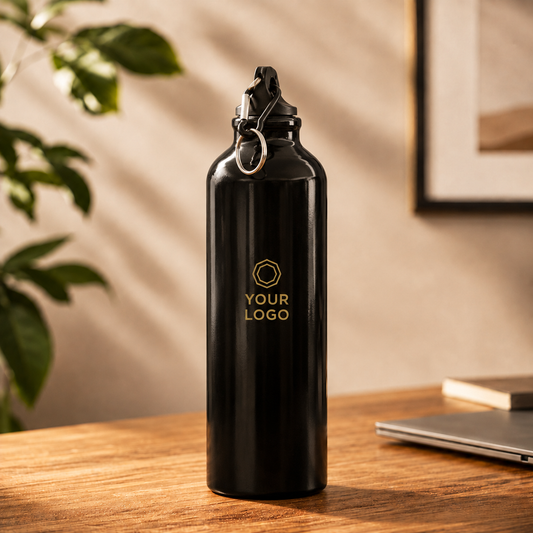 Stylish Black Stainless Steel Sipper Bottle