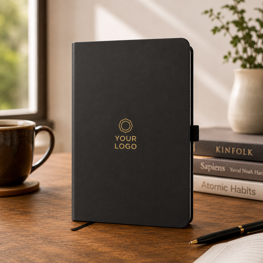 Premium Executive Black Notebook with Pen Loop