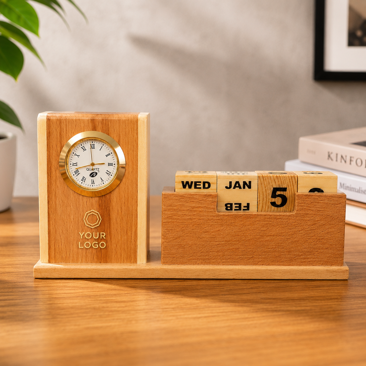 Customized Wooden Pen Stand for Corporate Gifting