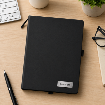 Premium Executive Business Notebook with Metal Logo Plate