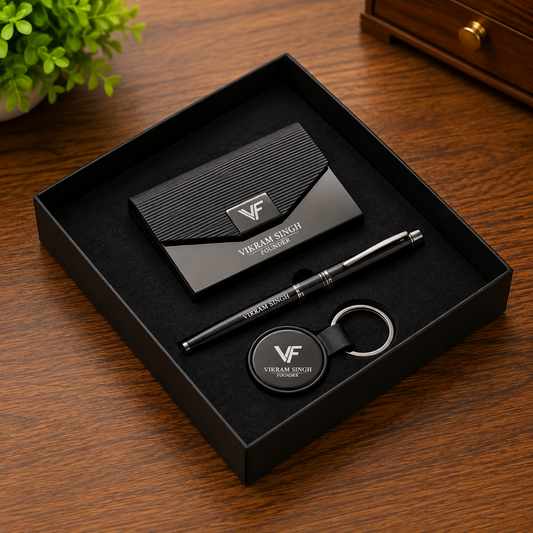 Customized Card Holder Pen Gift Set (3 in 1 )