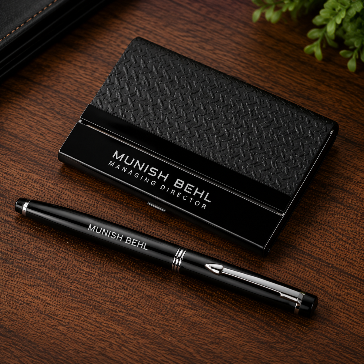 Customized Card Holder Pen Set (2 in 1)