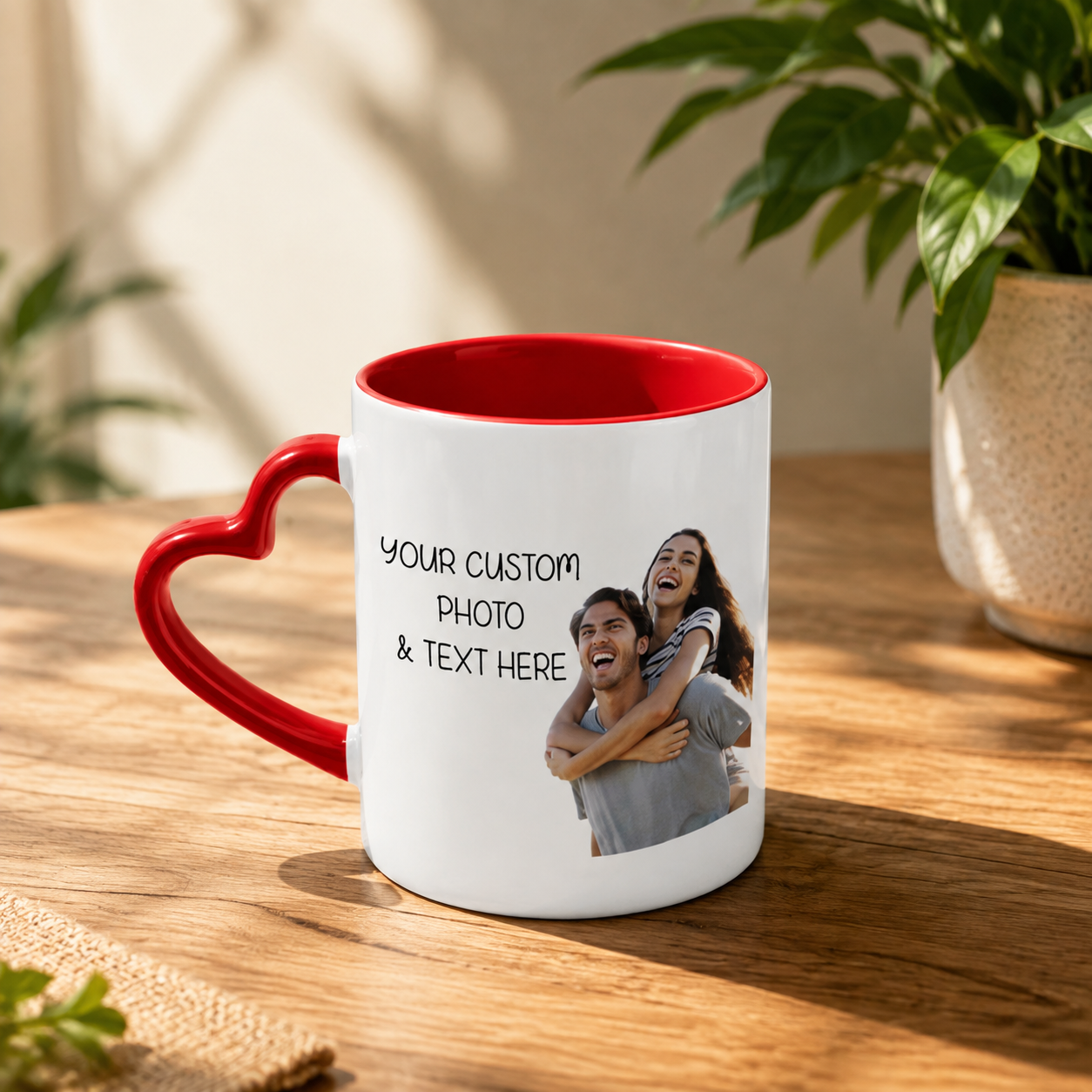 Premium Heart Handle Ceramic Mug