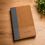 Customized A5 Premium Textured Notebook Diary – Brown