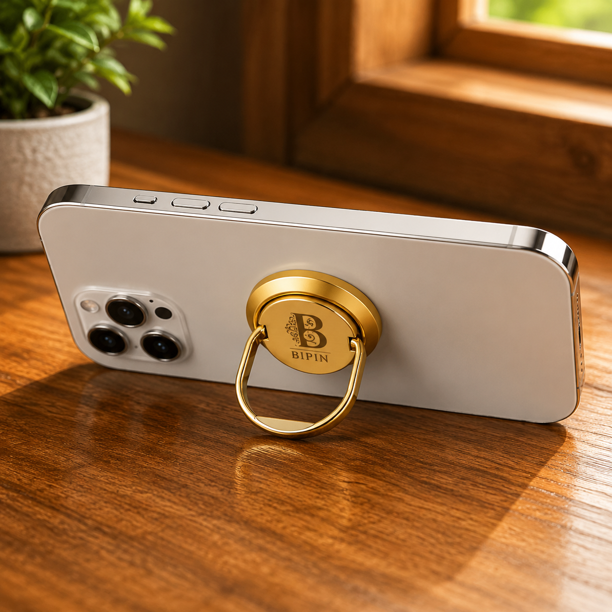 Rose Gold Metallic Customized Pop Socket Mobile Holder