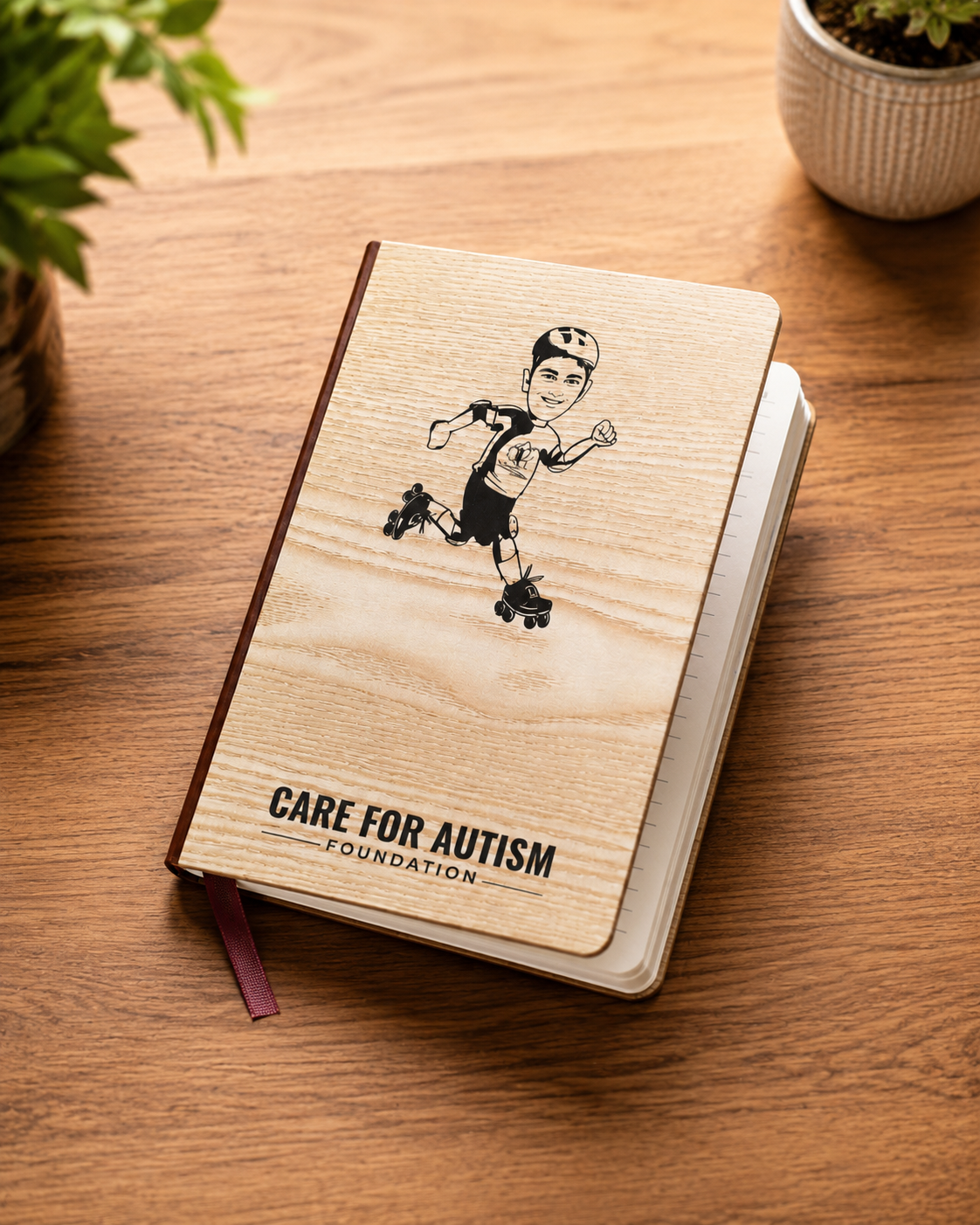 Premium Personalized Wooden A5 Diary with UV Printing